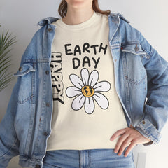 Earth Day Daisy T-Shirt — "Happy Earth Day" Graphic Tee