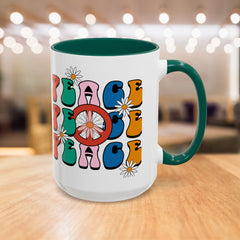 Colorful Peace Sign Mugs