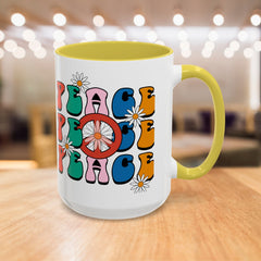 Colorful Peace Sign Mugs