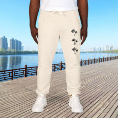 Cozy Botanical Fleece Sweatpants - Unisex Lounge Pants,
