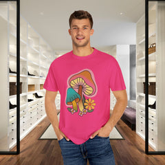Retro Mushroom Floral T-Shirt, Unisex Boho Tee,