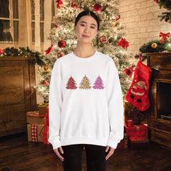Christmas Leopard Print Trees Sweatshirt