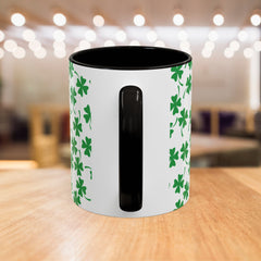 Shamrock Pattern Coffee Mug — St. Patrick’s Day Green Clover Ceramic Mug (11oz & 15oz)