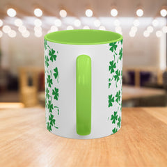Shamrock Pattern Coffee Mug — St. Patrick’s Day Green Clover Ceramic Mug (11oz & 15oz)