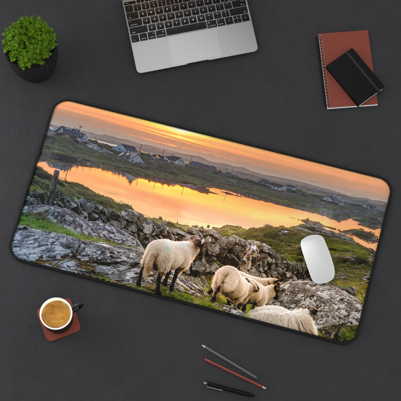 Scottish Highlands Serene Landscape Desk Mat