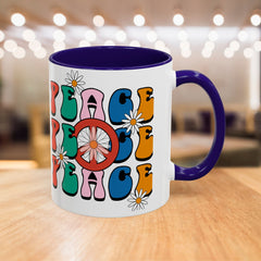 Colorful Peace Sign Mugs