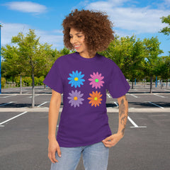 Floral Pop Tee — Retro Colorful Daisy Graphic T-Shirt