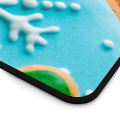 Festive Cookie-Themed Desk Mat | Holiday Office Decor,