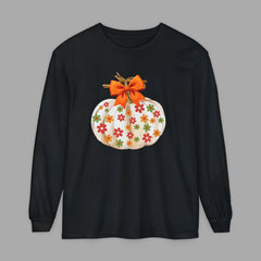 Pumpkin Floral Long Sleeve T-Shirt,