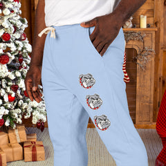 Comfy Fleece Bulldog Print Unisex Sweatpants
