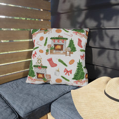 Cozy Christmas Pattern Throw Pillow