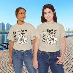 Earth Day Daisy T-Shirt — "Happy Earth Day" Graphic Tee