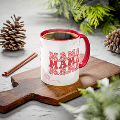 Mama Heart Mug — Retro Floral "Mama" Coffee Cup (11oz & 15oz)
