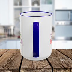 Easter Bunny & Eggs Accent Rim Mug (11oz/15oz)