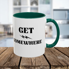 Get Somewhere Lightning Mug — Motivational Coffee Cup (11oz & 15oz)