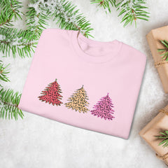 Christmas Leopard Print Trees Sweatshirt