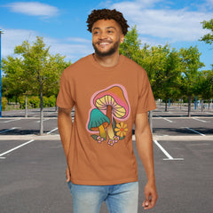 Retro Mushroom Floral T-Shirt, Unisex Boho Tee,