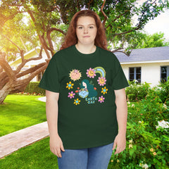Earth Day Cute Floral Graphic Tee — "Earth Day" Cute Planet & Flowers T-Shirt