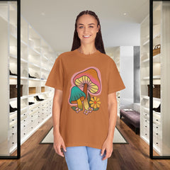 Retro Mushroom Floral T-Shirt, Unisex Boho Tee,