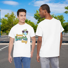 Earth Day T-Shirt — "Happy Earth Day" Cute Earth with Sunglasses Eco Graphic Tee
