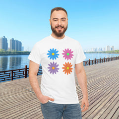 Floral Pop Tee — Retro Colorful Daisy Graphic T-Shirt