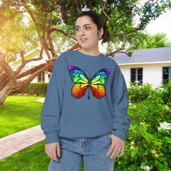Rainbow Butterfly Unisex Sweatshirt