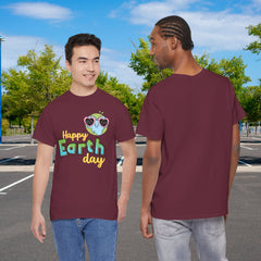 Earth Day T-Shirt — "Happy Earth Day" Cute Earth with Sunglasses Eco Graphic Tee