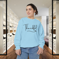 Thankful Sweatshirt - Cozy Unisex Garment with Inspirational Vibe,