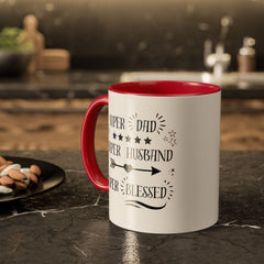 Super Dad Super Husband Super Blessed Coffee Mug — Father's Day Gift (11oz/15oz)