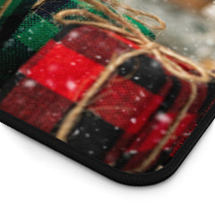 Holiday Desk Mat with Christmas Train Design