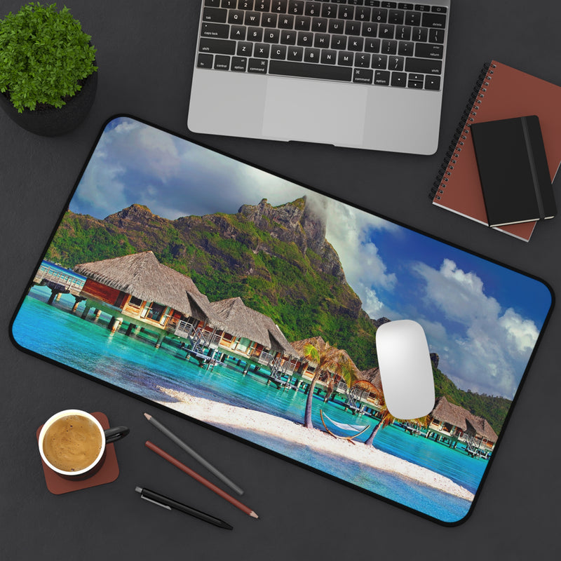 Tropical Paradise Desk Mat - Relaxing Office Decor