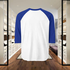 Raglan Shirt - "Because He Lives" Christian Cross Baseball Tee