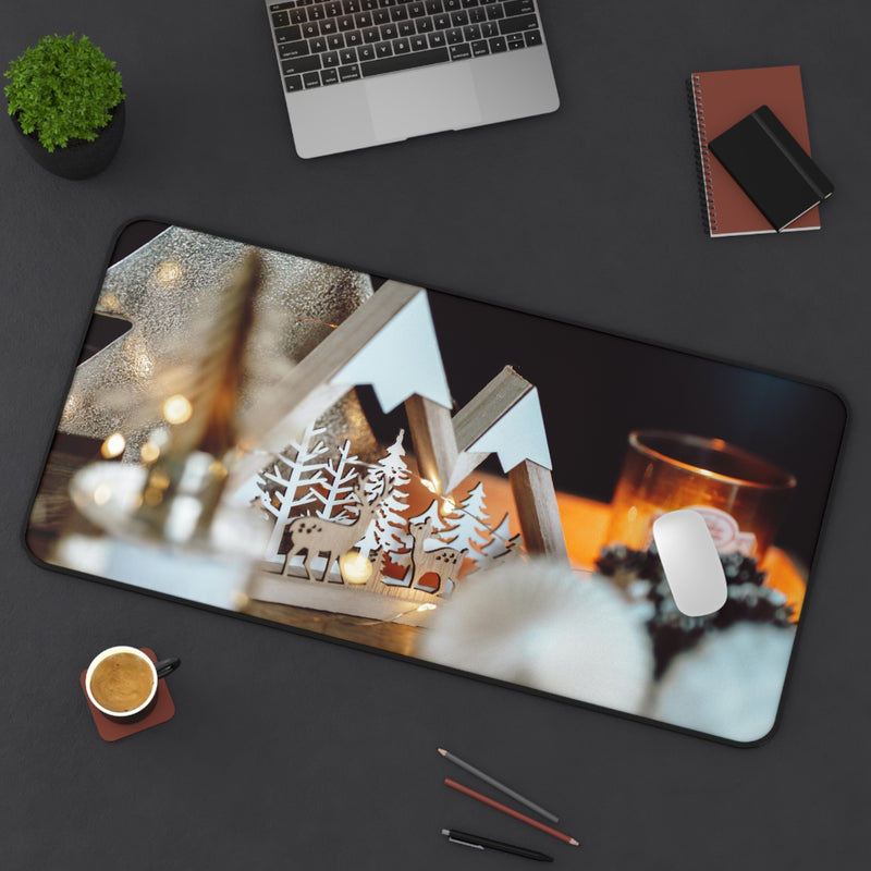 Cozy Winter Desk Mat, Home Office Decor,