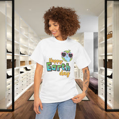 Earth Day T-Shirt — "Happy Earth Day" Cute Earth with Sunglasses Eco Graphic Tee