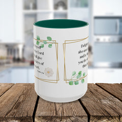 Inspirational Psalm 37:4 Floral Coffee Mug (11oz, 15oz)