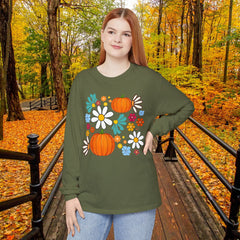 Fall Floral Long Sleeve T-Shirt,