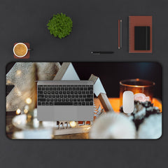 Cozy Winter Desk Mat, Home Office Decor,