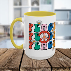 Colorful Peace Sign Mugs