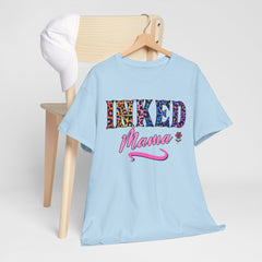 Inked Mama T-Shirt – Floral Leopard Tattoo Mom Tee