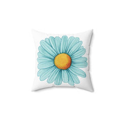 Light Blue Daisy Indoor Throw Pillow