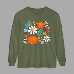 Fall Floral Long Sleeve T-Shirt,