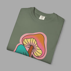 Retro Mushroom Floral T-Shirt, Unisex Boho Tee,