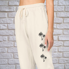 Cozy Botanical Fleece Sweatpants - Unisex Lounge Pants,