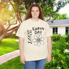 Earth Day Daisy T-Shirt — "Happy Earth Day" Graphic Tee