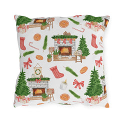Cozy Christmas Pattern Throw Pillow
