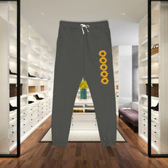 Floral Sunflowers Print Unisex Fleece Sweatpants