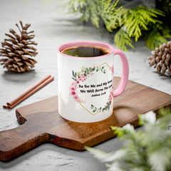 Joshua 24:15 Floral Faith Mug — "As for Me and My House, We Will Serve the Lord" (11oz/15oz)