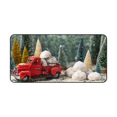 Christmas Country Truck Desk Mat Office Decor
