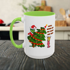 Holiday Mug Whimsical Design, Fun Christmas Gift,