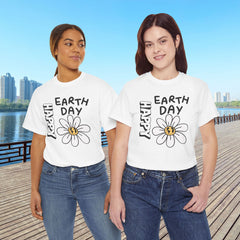 Earth Day Daisy T-Shirt — "Happy Earth Day" Graphic Tee